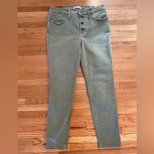 Madewell 9” high rise skinny crop jeans